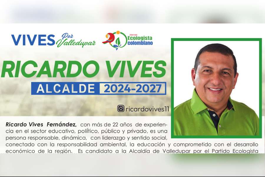 Foto de una noticia del candidato a la alcaldía de Valledupar Ricardo Vives